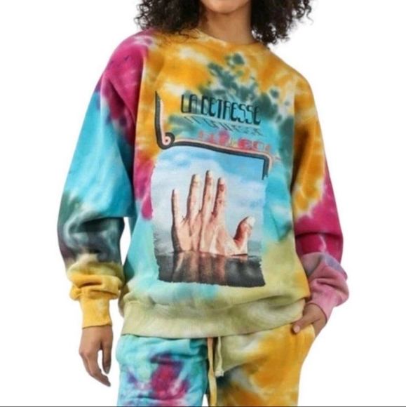 la detresse Sweaters - NWOT LA DETRESSE TROPICAL AMNESIA SWEATSHIRT